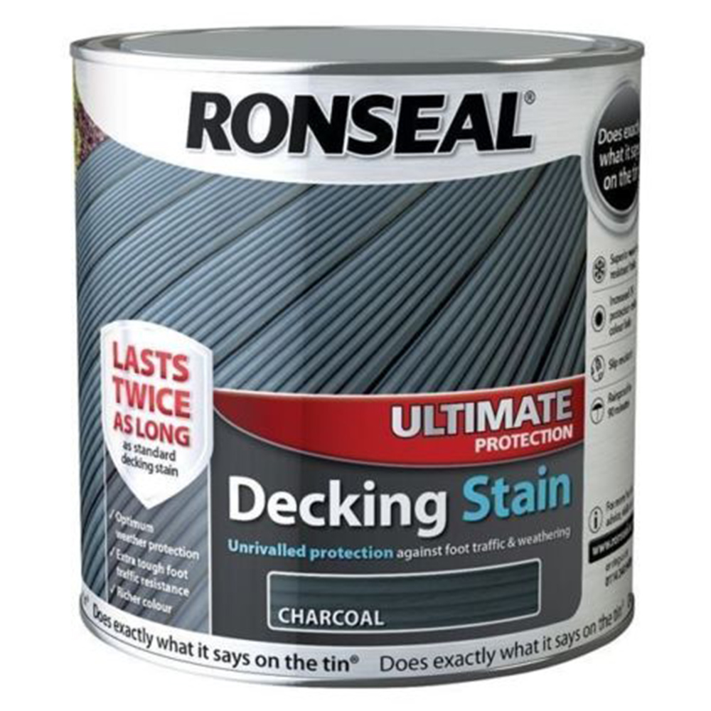Ronseal Ultimate Decking Stain 2 5Ltr Charcoal Ref 36912