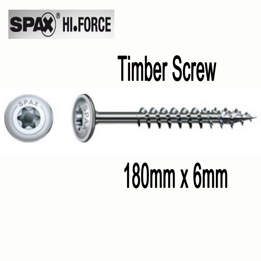 Spax Wirox Timber Construction Screw 180mm x 6mm
