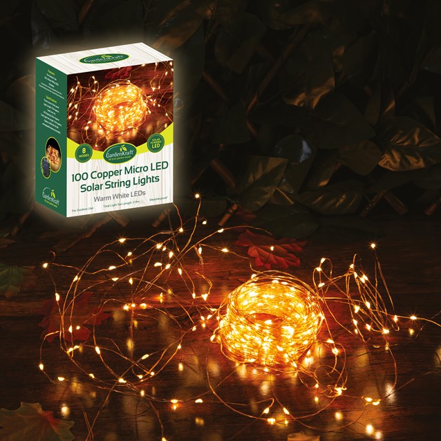 100 Micro Copper Solar LED String Light -WarmWhite 100 Micro Copper Solar LED String Light -WarmWhite