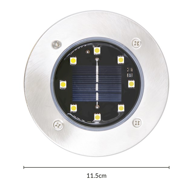 4PK S/S Solar Ground Light-Bright White 4PK S/S Solar Ground Light-Bright White