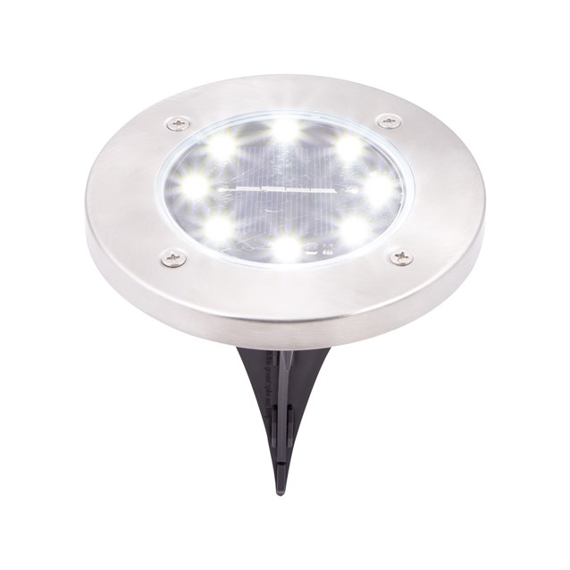 4PK S/S Solar Ground Light-Bright White 4PK S/S Solar Ground Light-Bright White