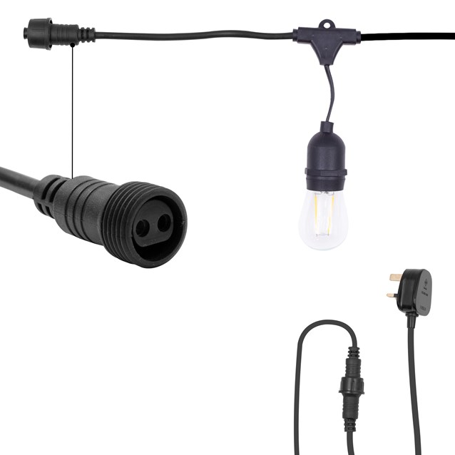 2PK-E27 Style15 Bulbs Party String Light-WarmWhite 2PK-E27 Style15 Bulbs Party String Light-WarmWhite