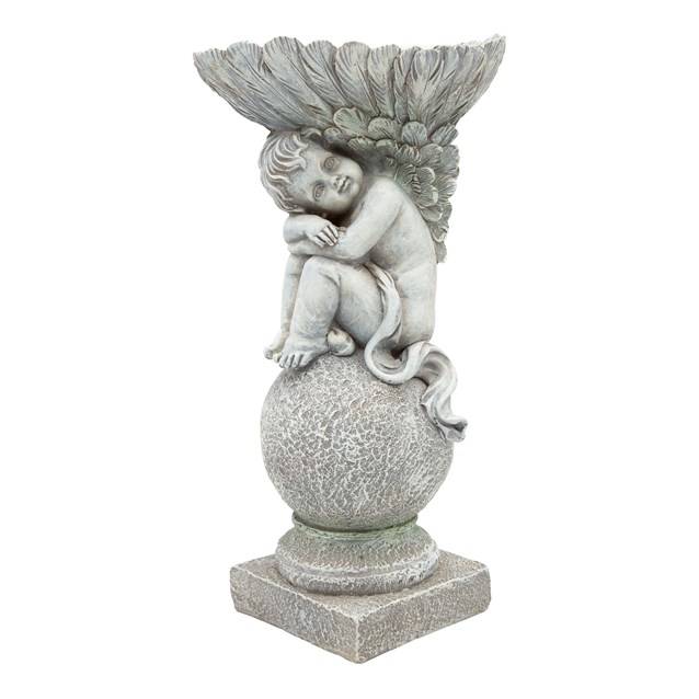 Angel & Shell Bird Bath Garden Ornaments Angel & Shell Bird Bath Garden Ornaments