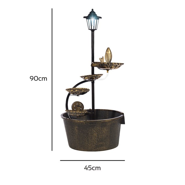 Cascading Fountain With 4 Lotus Leaves Cascading Fountain With 4 Lotus Leaves