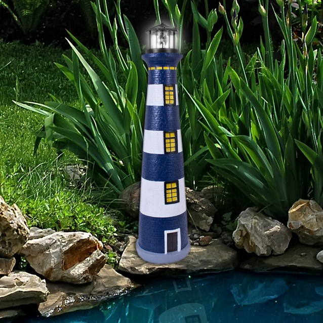 Solar Revolving LED Lighthouse - 75cm Solar Revolving LED Lighthouse - 75cm