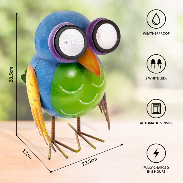 Metal - Owl Solar Light Metal - Owl Solar Light