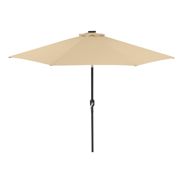 2.7M 32 SolarLED Parasol W/8 Ribs-Beige 4249C 2.7M 32 SolarLED Parasol W/8 Ribs-Beige 4249C