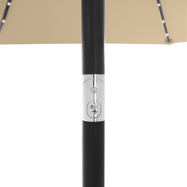 2.7M 32 SolarLED Parasol W/8 Ribs-Beige 4249C 2.7M 32 SolarLED Parasol W/8 Ribs-Beige 4249C