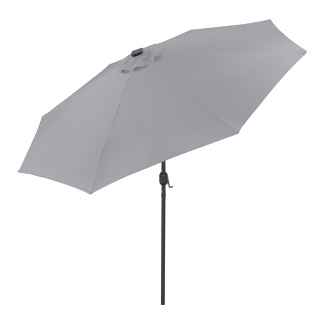 2.7M 32 SolarLED Parasol W/8 Ribs-Grey 10C 2.7M 32 SolarLED Parasol W/8 Ribs-Grey 10C