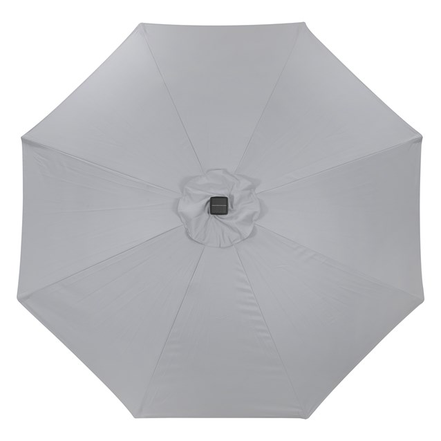 2.7M 32 SolarLED Parasol W/8 Ribs-Grey 10C 2.7M 32 SolarLED Parasol W/8 Ribs-Grey 10C