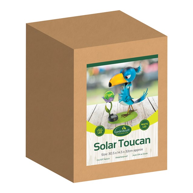Metal Toucan with Solar LED Light Metal Toucan with Solar LED Light