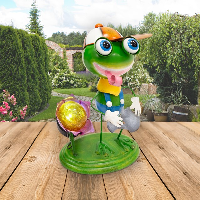Metal Frog With Solar Light Metal Frog With Solar Light