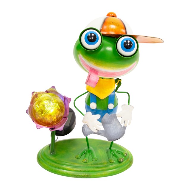 Metal Frog With Solar Light Metal Frog With Solar Light