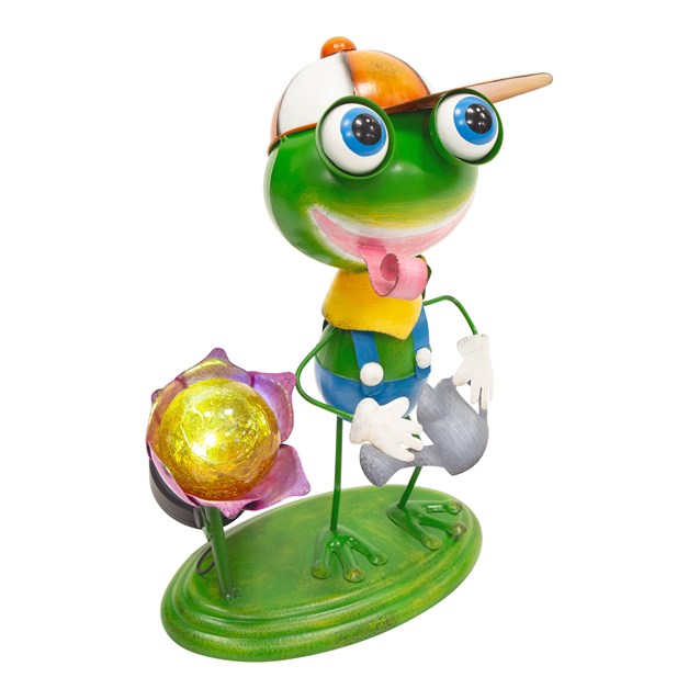 Metal Frog With Solar Light Metal Frog With Solar Light