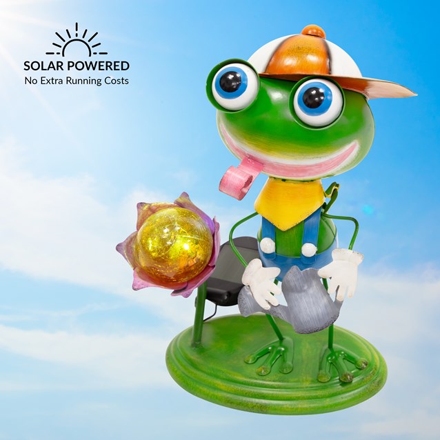 Metal Frog With Solar Light Metal Frog With Solar Light
