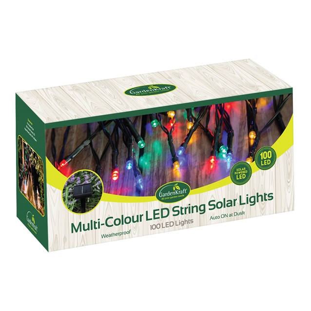 100 LED Solar String Lights - Multicolour 100 LED Solar String Lights - Multicolour