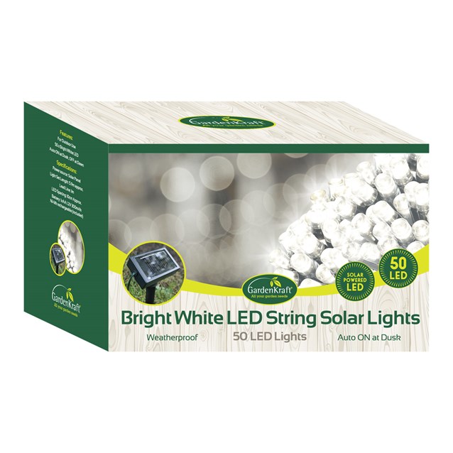 50 LED Solar Lights - Bright White 50 LED Solar Lights - Bright White