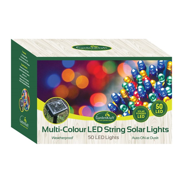 50 LED Solar Lights - Multicolour 50 LED Solar Lights - Multicolour