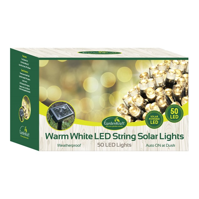 50 LED Solar String Lights - Warm White 50 LED Solar String Lights - Warm White