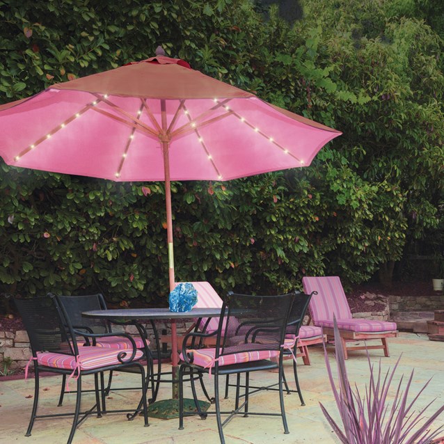 54 LED Parasol Timer Lights - Warm White 54 LED Parasol Timer Lights - Warm White