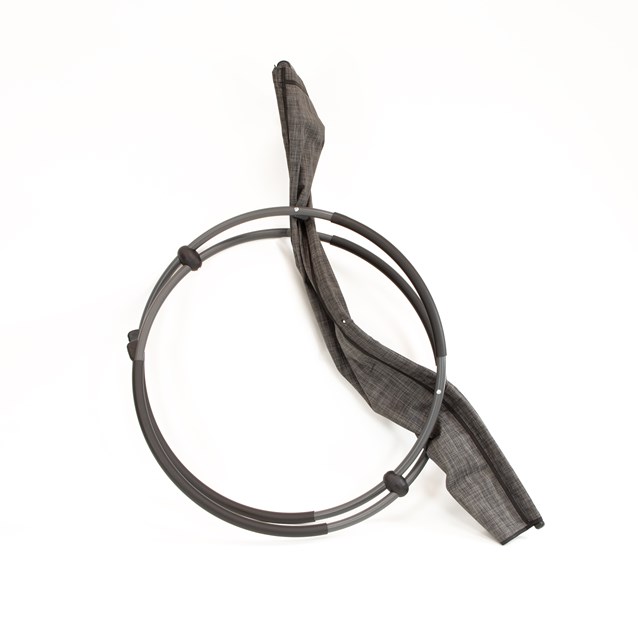 Louis Textile Rocking Lounger-Black & Grey Louis Textile Rocking Lounger-Black & Grey