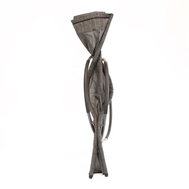 Louis Textile Rocking Lounger-Black & Grey Louis Textile Rocking Lounger-Black & Grey