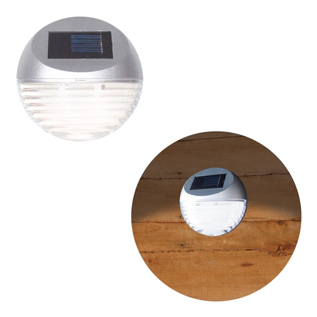 Solar LED Fence Light - Silver Solar LED Fence Light - Silver