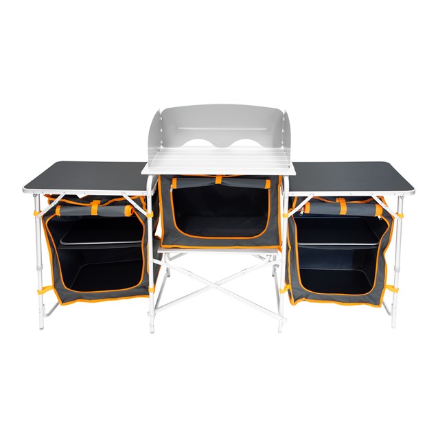 Camping Kitchen - Windshield + 3 working Tables Camping Kitchen - Windshield + 3 working Tables