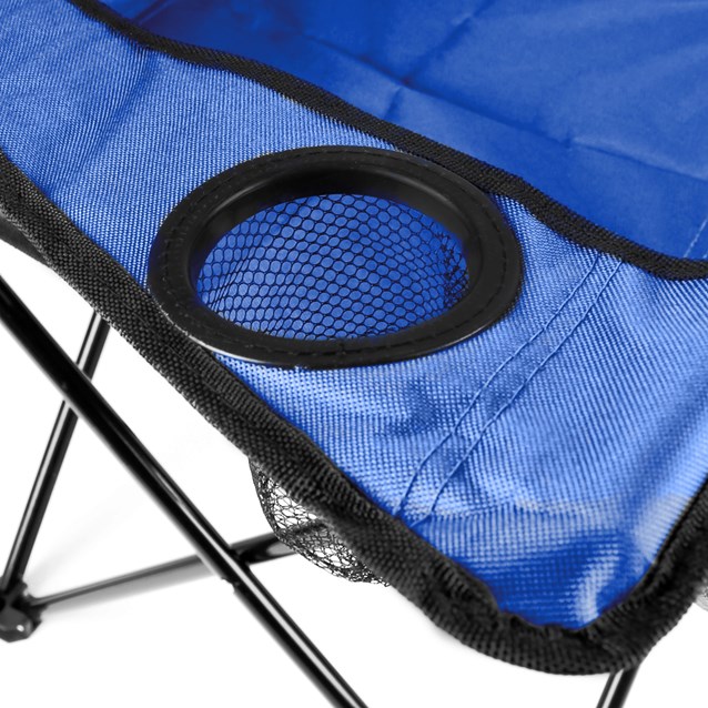 Folding Leisure Chair W/Cup Holder - Green or Blue Folding Leisure Chair W/Cup Holder - Green or Blue