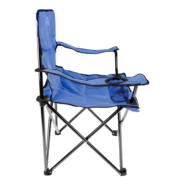 Folding Leisure Chair With Cup Holder - Blue Folding Leisure Chair With Cup Holder - Blue