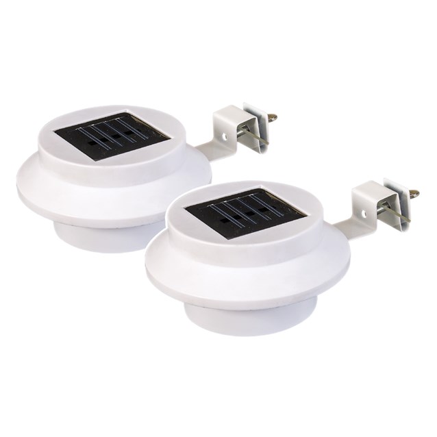 2pk LED Gutter & Fence Solar Light 2pk LED Gutter & Fence Solar Light