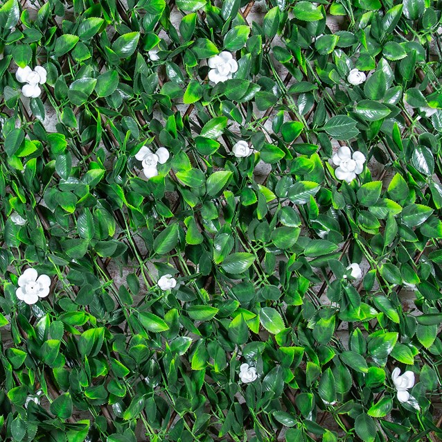 Artificial Peony Flower & Leaf Fence - 260 x 70cm Artificial Peony Flower & Leaf Fence - 260 x 70cm