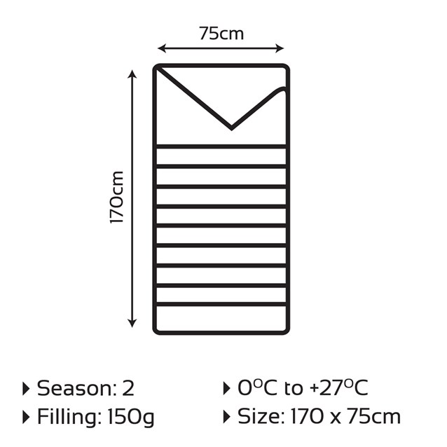 Envelope Sleeping Bag - Single - 2 Seasons Envelope Sleeping Bag - Single - 2 Seasons