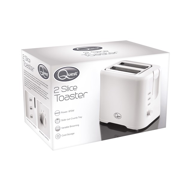 2-Slice Toaster - White