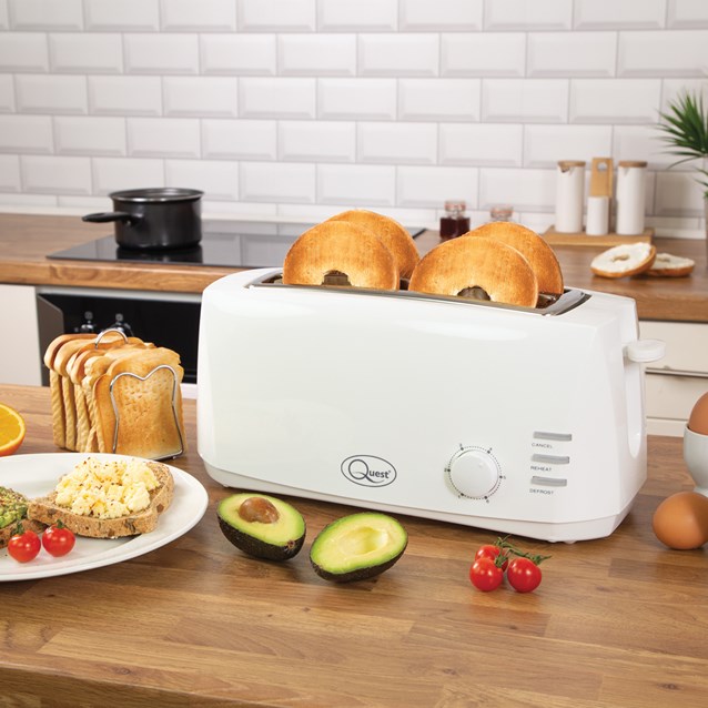 4 Slice Cool Touch Toaster - White 4 Slice Cool Touch Toaster - White