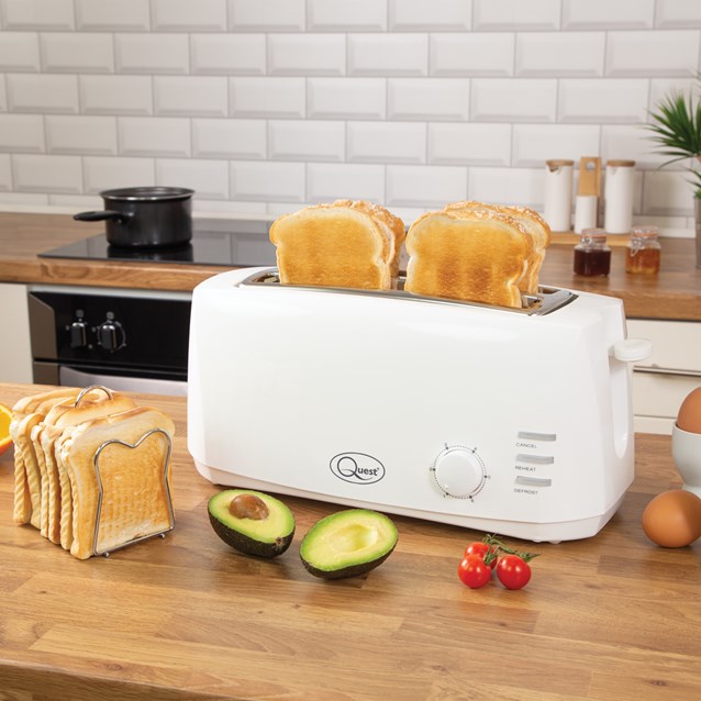 4 Slice Cool Touch Toaster - White 4 Slice Cool Touch Toaster - White