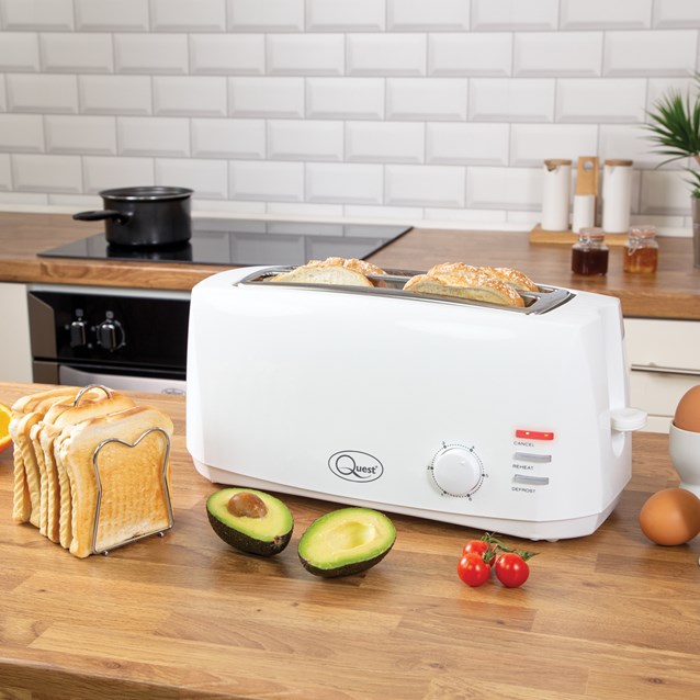 4 Slice Cool Touch Toaster - White 4 Slice Cool Touch Toaster - White