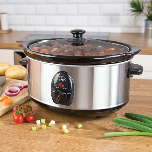 Stainless Steel 3.5 Ltr Slow Cooker - 200W Stainless Steel 3.5 Ltr Slow Cooker - 200W