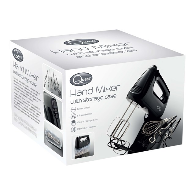 Hand Mixer With Storage Case Black Hand Mixer With Storage Case Black