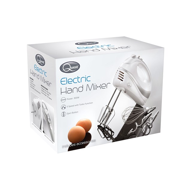 Professional Hand Mixer - White/Silver Professional Hand Mixer - White/Silver