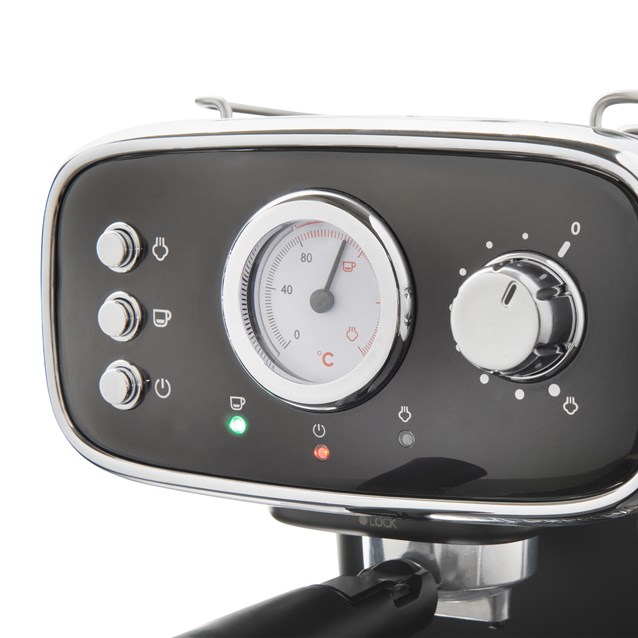 Retro Coffee Machine with Milk Frother Retro Coffee Machine with Milk Frother