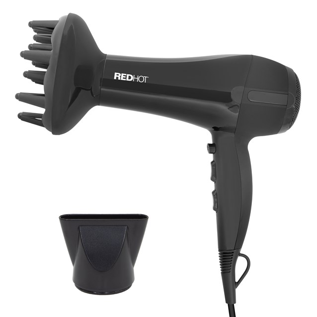 RedHot Professional Hair Dryer with Diffuser Black RedHot Professional Hair Dryer with Diffuser Black