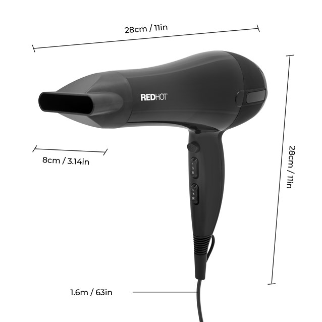 RedHot Professional Hair Dryer - Black RedHot Professional Hair Dryer - Black