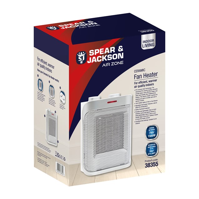 Spear & Jackson PTC Ceramic Heater - 1500 watt Spear & Jackson PTC Ceramic Heater - 1500 watt