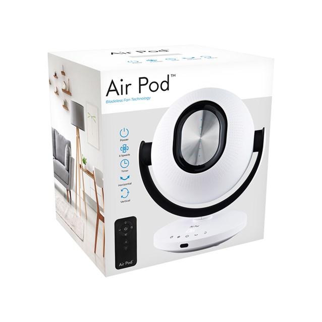 Air Pod Bladeless Fan in White by Tors+Olsson Air Pod Bladeless Fan in White by Tors+Olsson