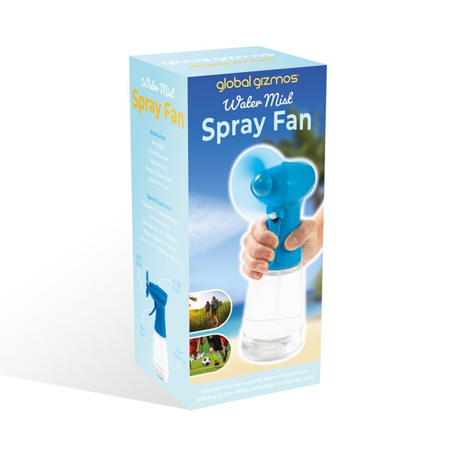 Handheld Water Mist Spray Fan - Blue Handheld Water Mist Spray Fan - Blue