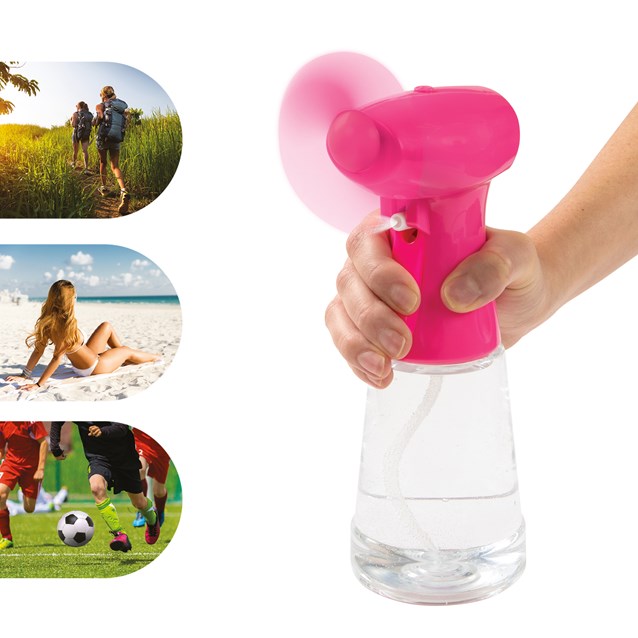 Handheld Water Mist Spray Fan - Pink Handheld Water Mist Spray Fan - Pink
