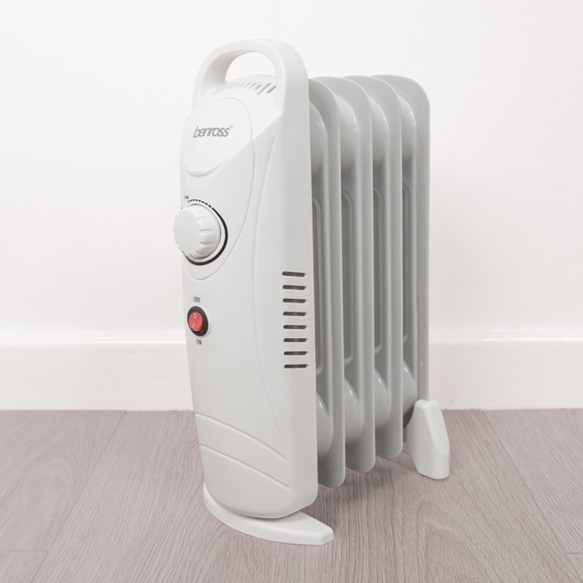 5 Fin Mini Oil Filled Radiator - 500w 5 Fin Mini Oil Filled Radiator - 500w