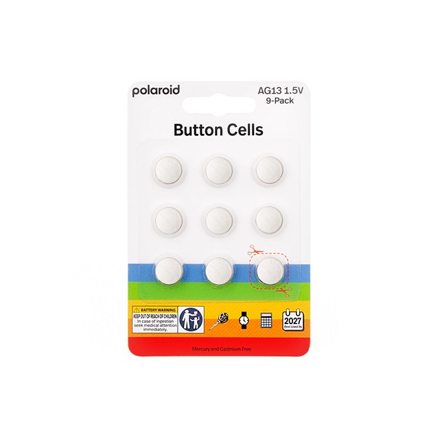 9pc 1.5v AG13Polaroid Alkaline Button Cell Battery 9pc 1.5v AG13Polaroid Alkaline Button Cell Battery