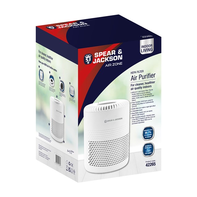 Spear & Jackson Air Purifier With Night Light Spear & Jackson Air Purifier With Night Light